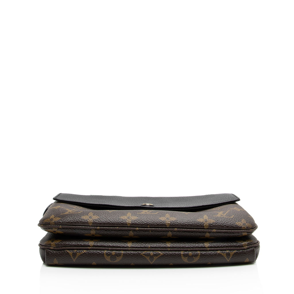 Louis Vuitton Monogram Canvas Twinset Shoulder Bag (SHF-6mMbf4)