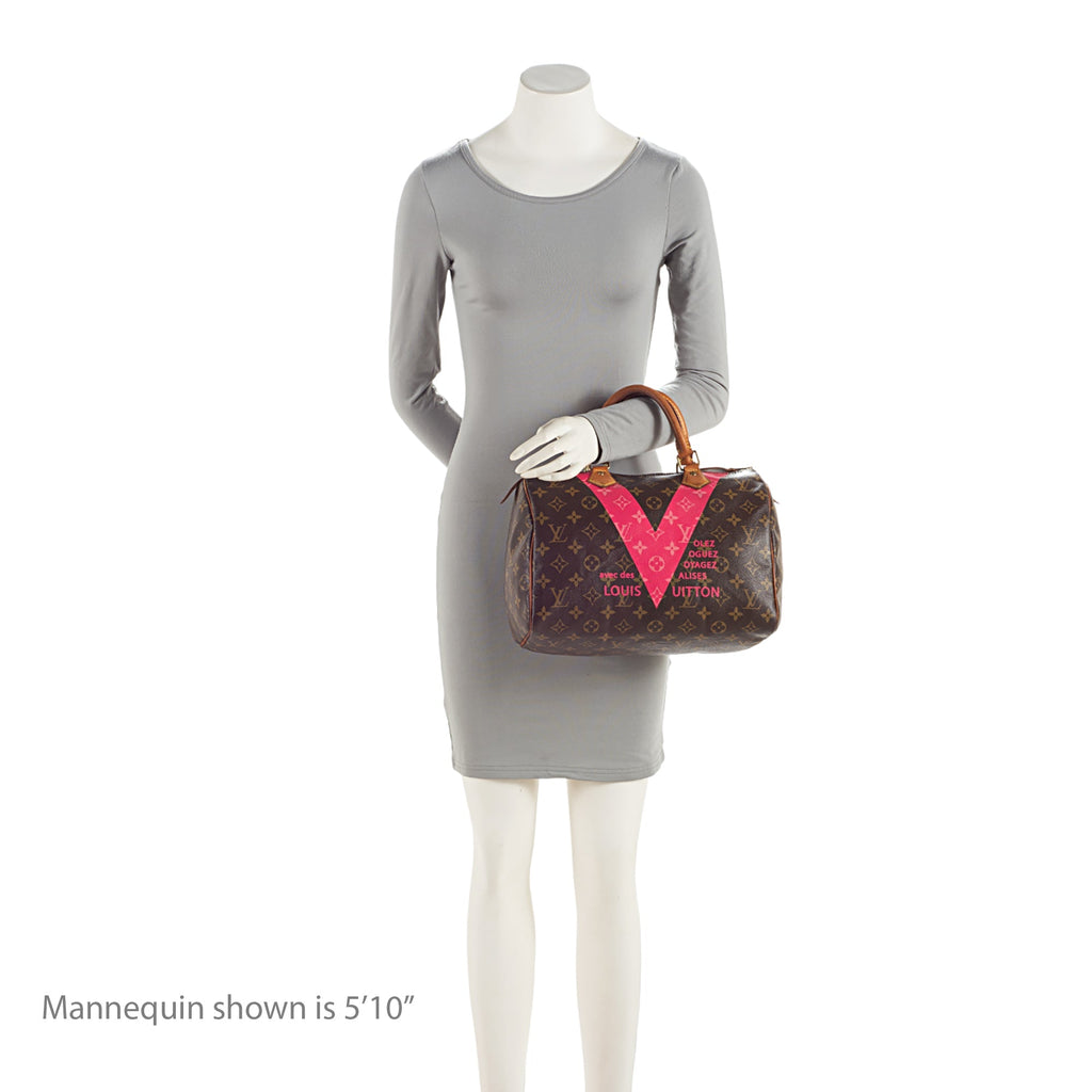 Louis Vuitton Monogram Canvas V Speedy 30 Satchel (SHF-QklCYN)
