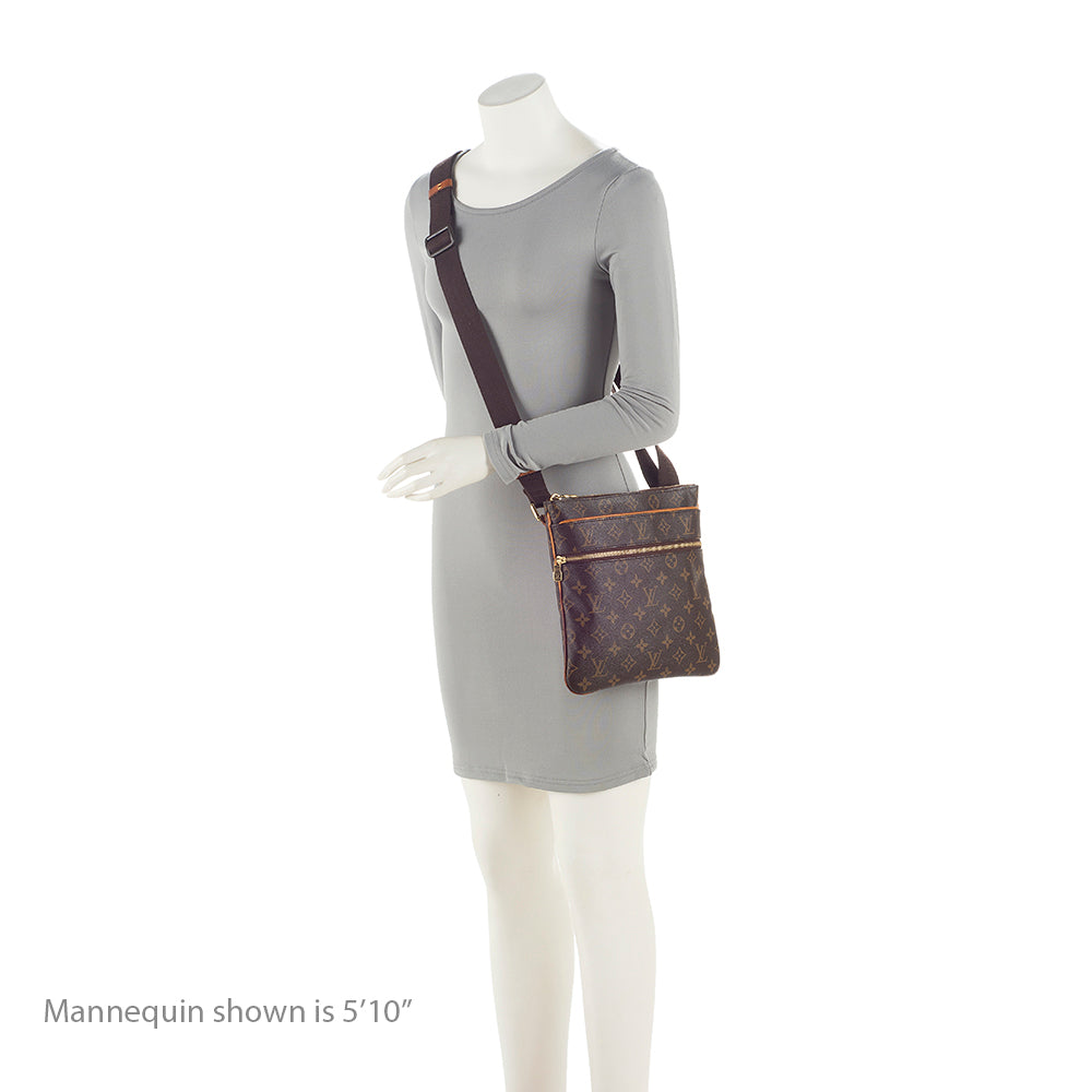 Louis Vuitton Monogram Canvas Valmy Pochette Messenger Bag (SHF-21364)