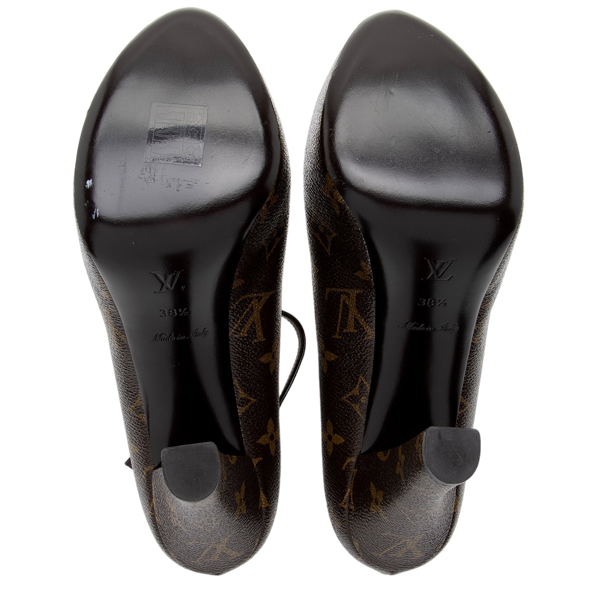 Louis Vuitton Monogram Canvas Vanity Peep Toe Pumps - Size 8.5 / 38.5 (SHF-yFfMg2)