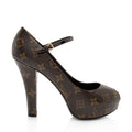 Louis Vuitton Monogram Canvas Vanity Peep Toe Pumps - Size 8.5 / 38.5 (SHF-yFfMg2)