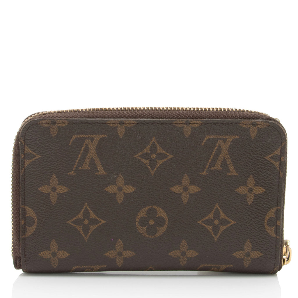 Louis Vuitton Monogram Canvas Vertical Compact Zippy Wallet (SHF-ld6R12)