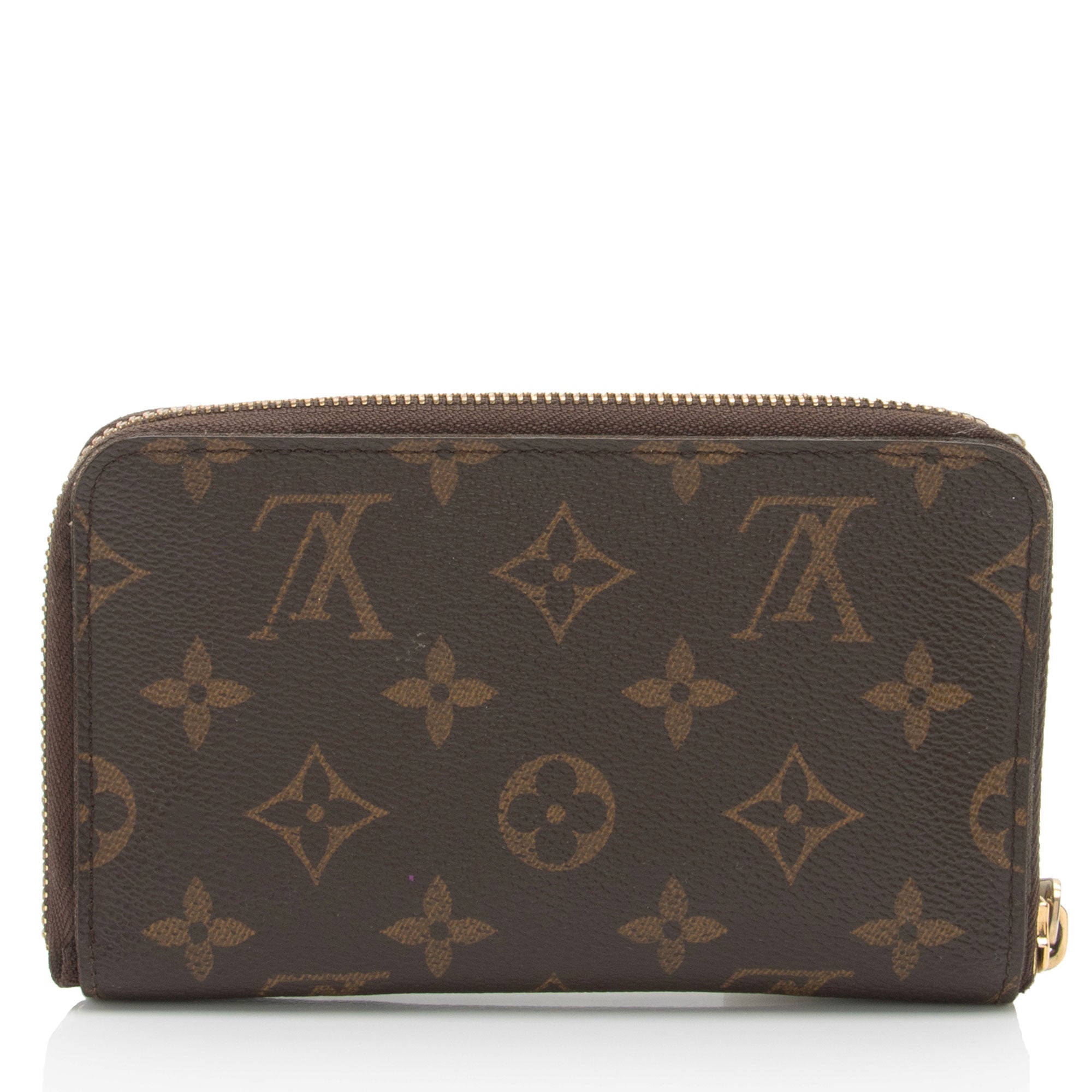 Louis Vuitton Monogram Canvas Vertical Compact Zippy Wallet (SHF-ld6R12)