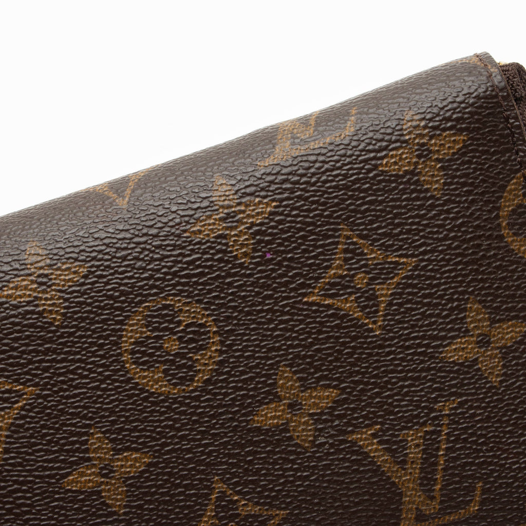 Louis Vuitton Monogram Canvas Vertical Compact Zippy Wallet (SHF-ld6R12)