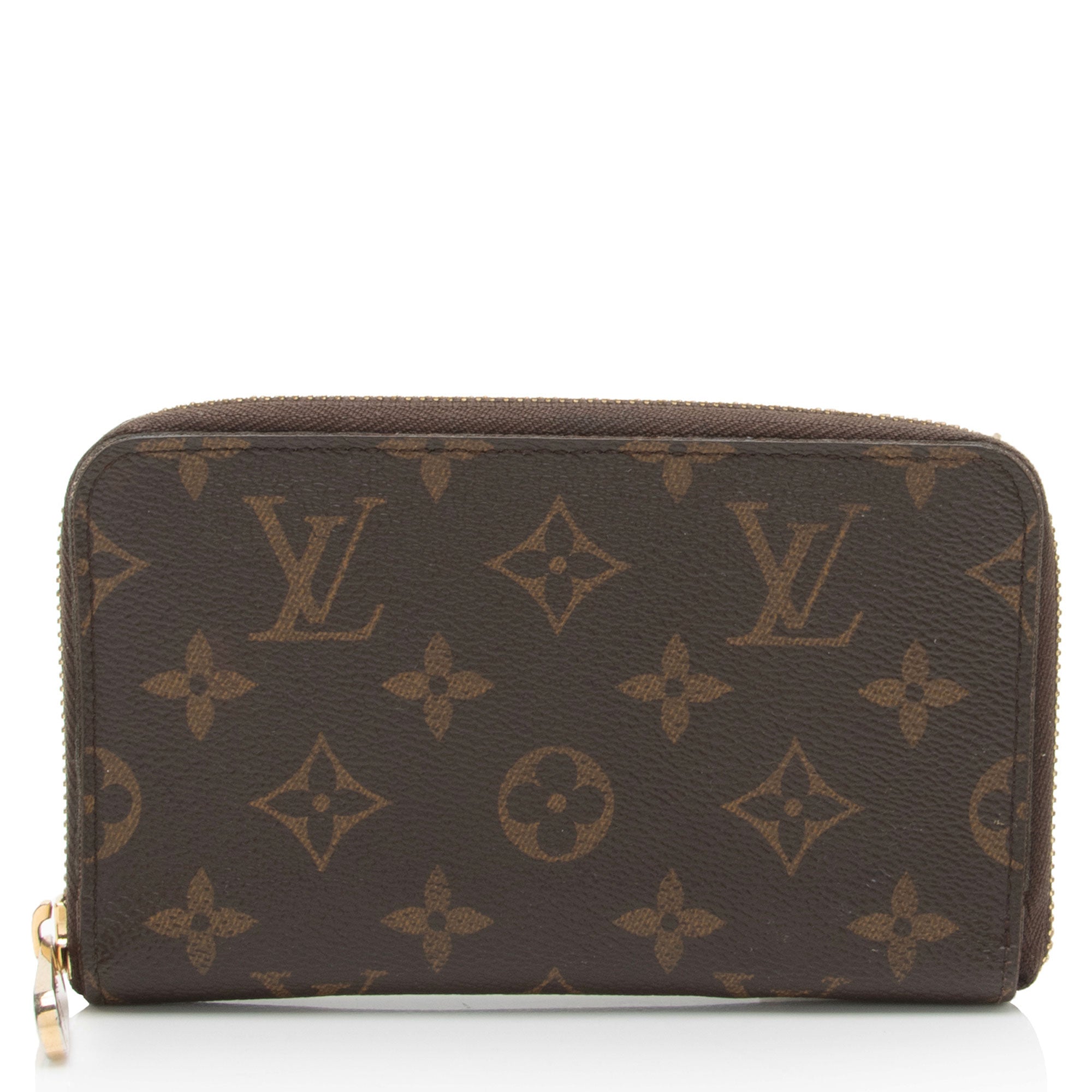 Louis Vuitton Monogram Canvas Vertical Compact Zippy Wallet (SHF-ld6R12)