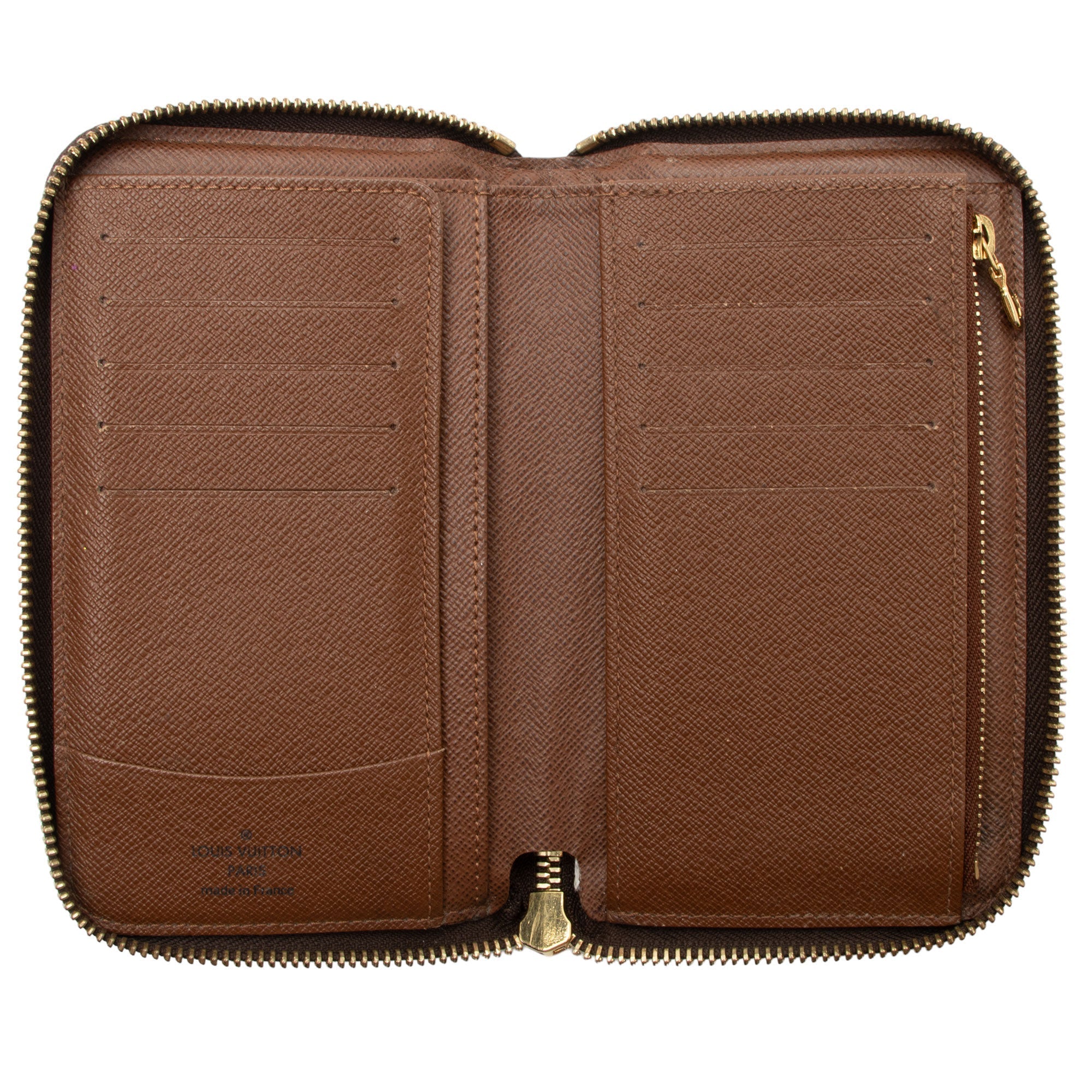 Louis Vuitton Monogram Canvas Vertical Compact Zippy Wallet (SHF-ld6R12)