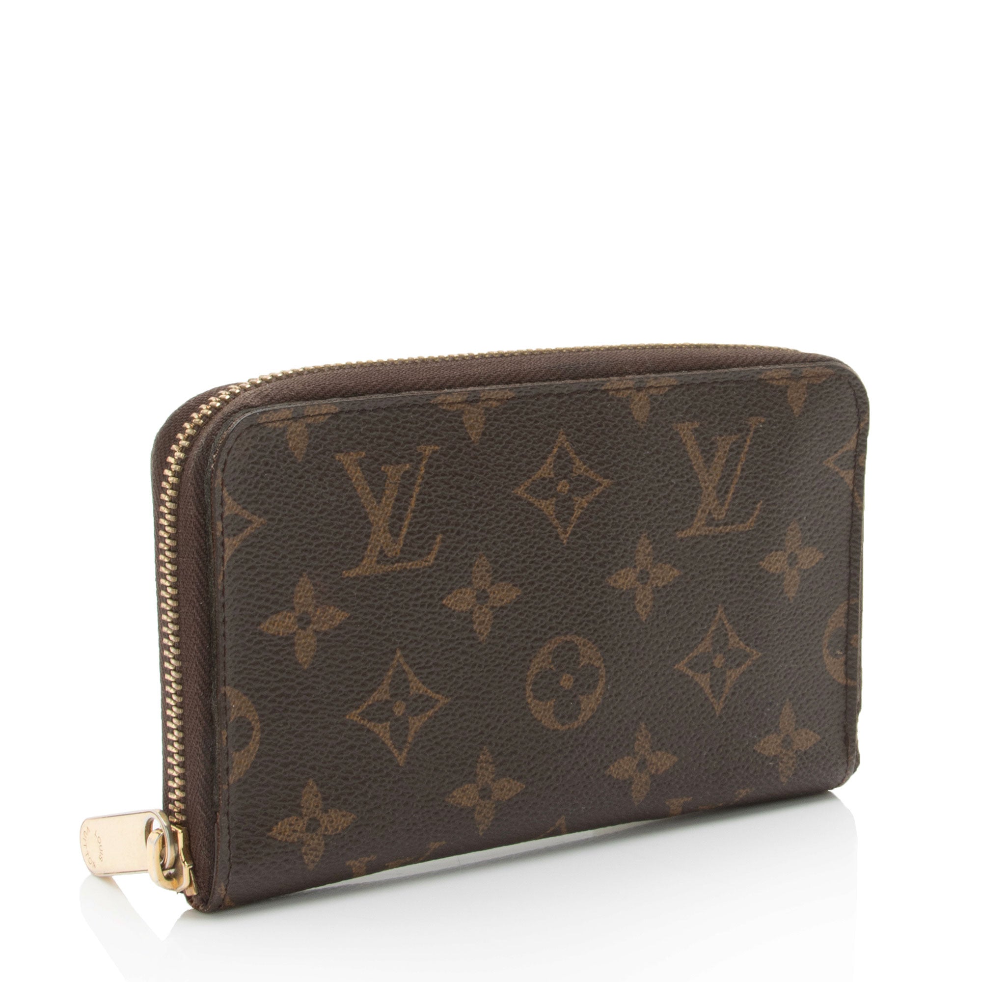 Louis Vuitton Monogram Canvas Vertical Compact Zippy Wallet (SHF-ld6R12)