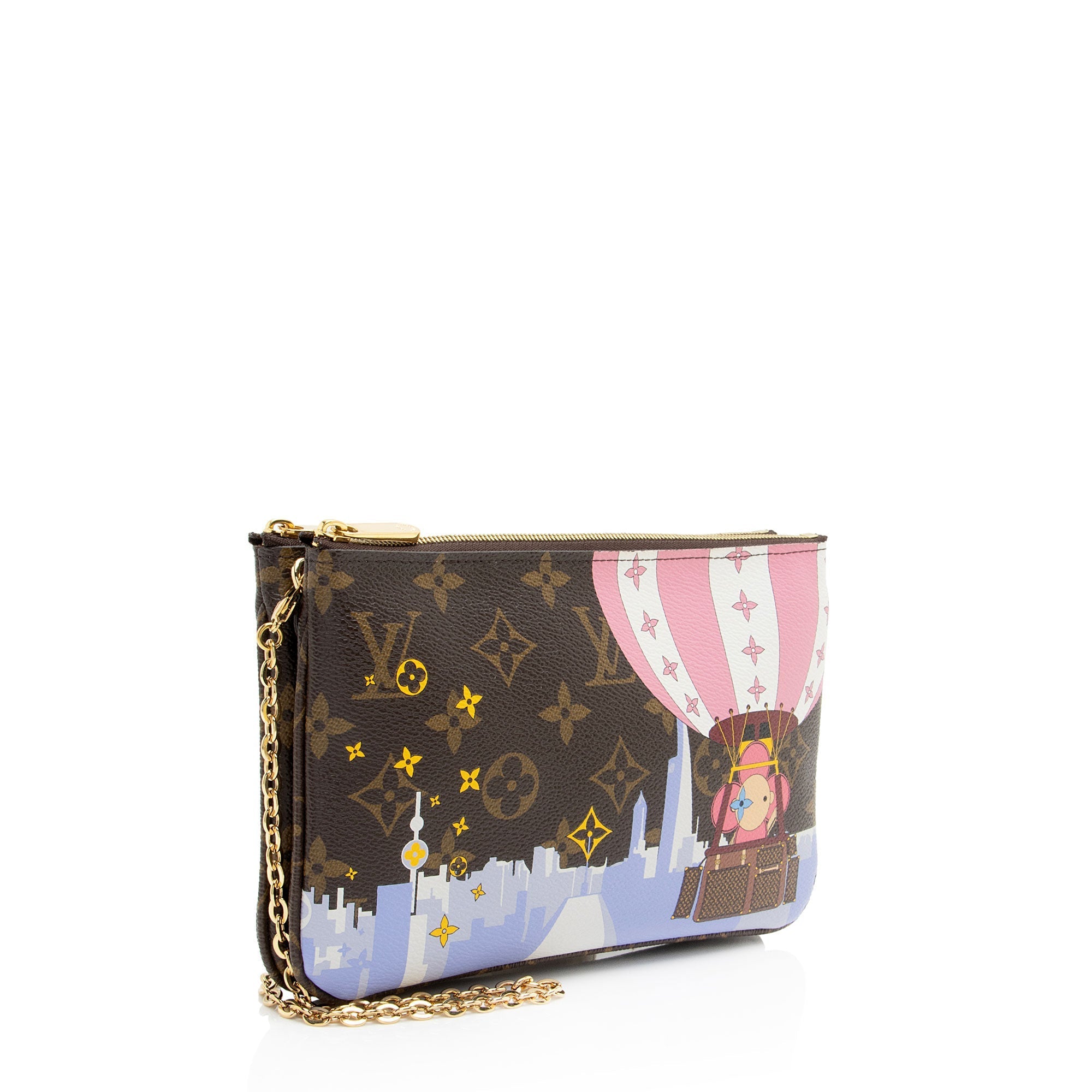 Louis Vuitton Monogram Canvas Vivienne Double Zip Pochette