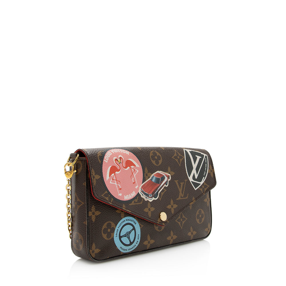Louis Vuitton Monogram Canvas World Tour Felicie Pochette (SHF-21402)