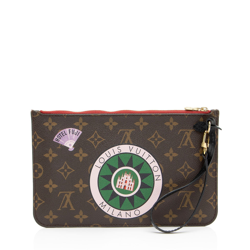 Louis Vuitton Monogram Canvas World Tour Neverfull MM Pochette