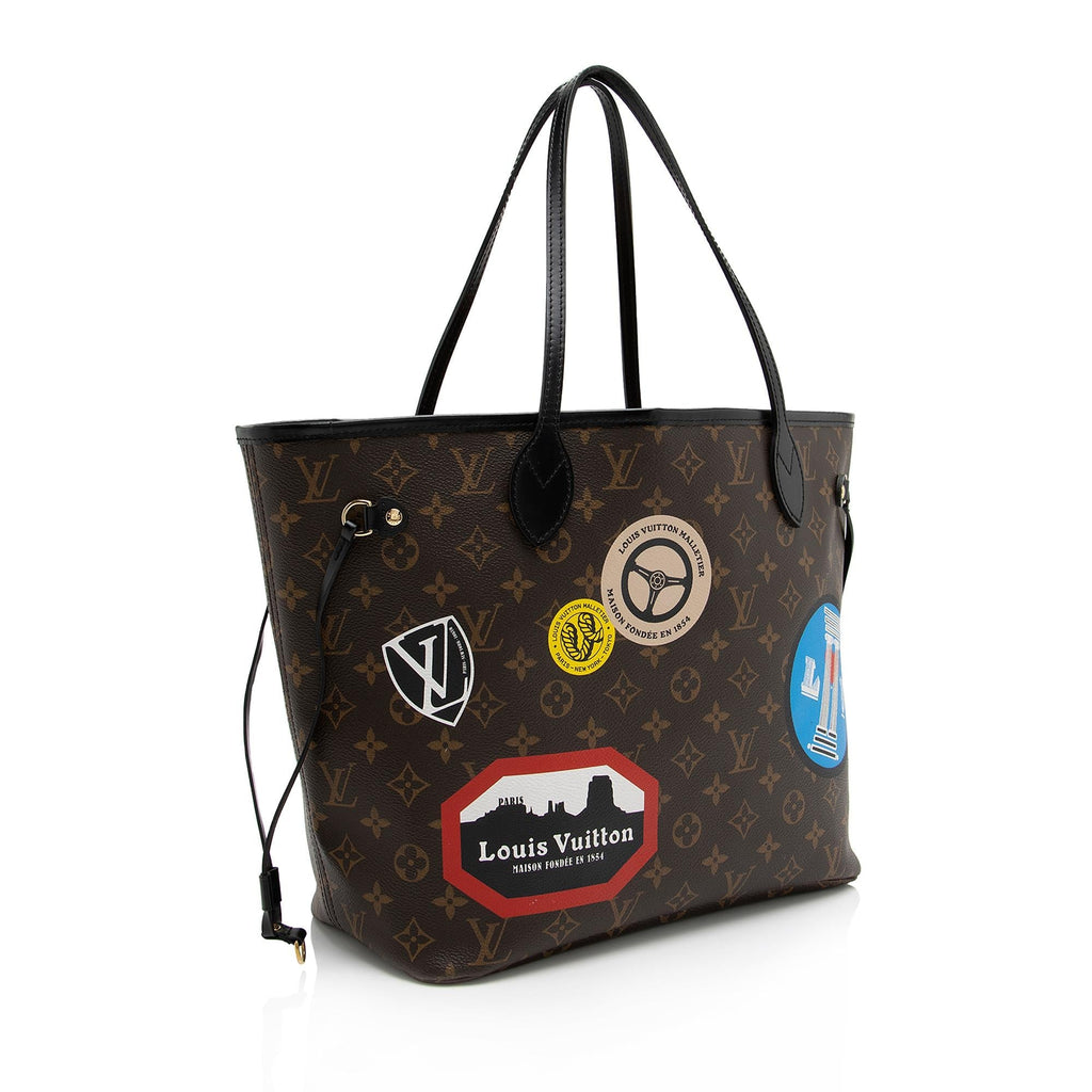 Louis Vuitton Monogram Canvas World Tour Neverfull MM Tote (SHF-23292)