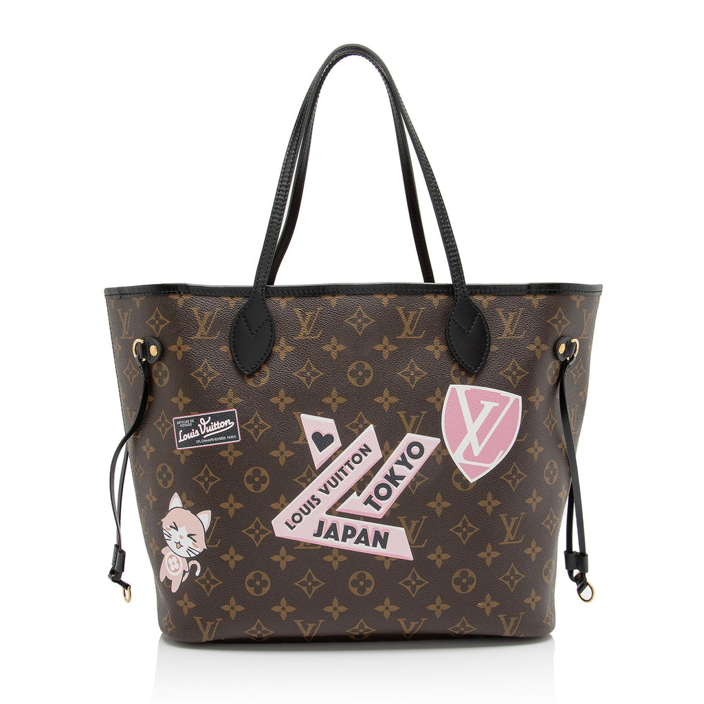 Louis Vuitton Monogram Canvas World Tour Neverfull MM Tote (SHF-wZoBzc)