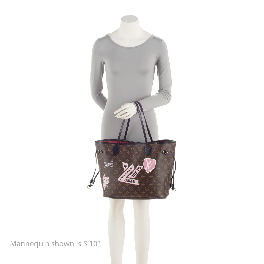 Louis Vuitton Monogram Canvas World Tour Neverfull MM Tote