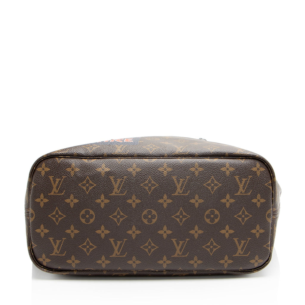 Louis Vuitton Monogram Canvas World Tour Neverfull MM Tote