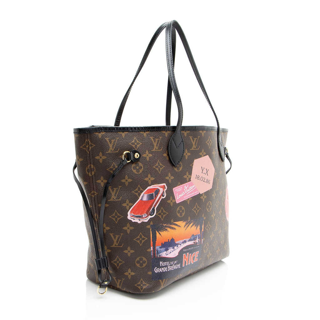 Louis Vuitton Monogram Canvas World Tour Neverfull MM Tote