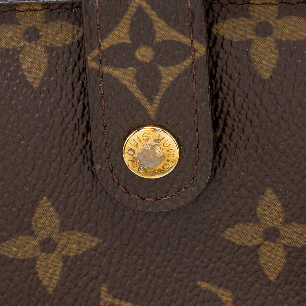 Louis Vuitton Monogram Canvas Zipped Compact Wallet (SHF-15997)