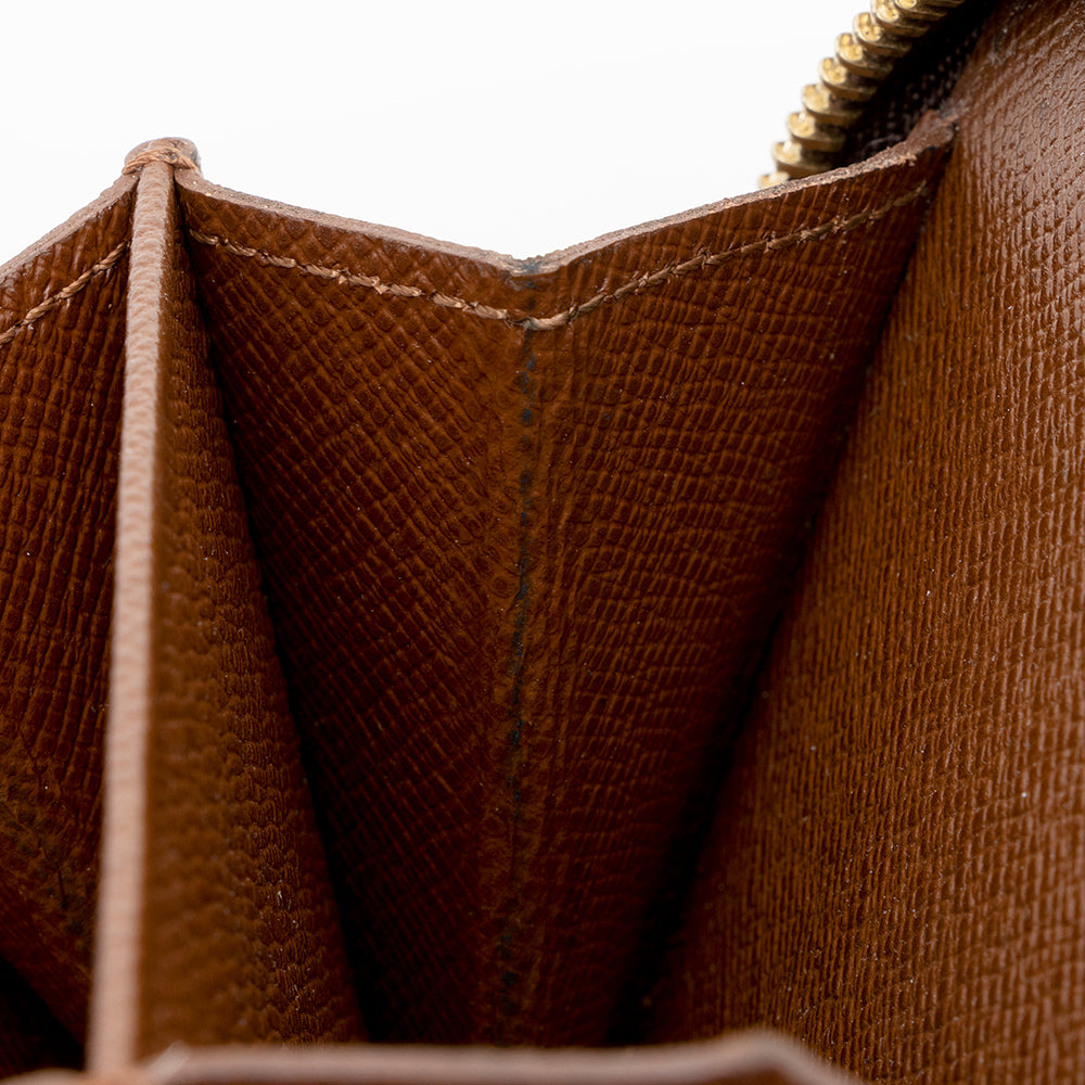 Louis Vuitton Monogram Canvas Zipped Compact Wallet (SHF-15997)