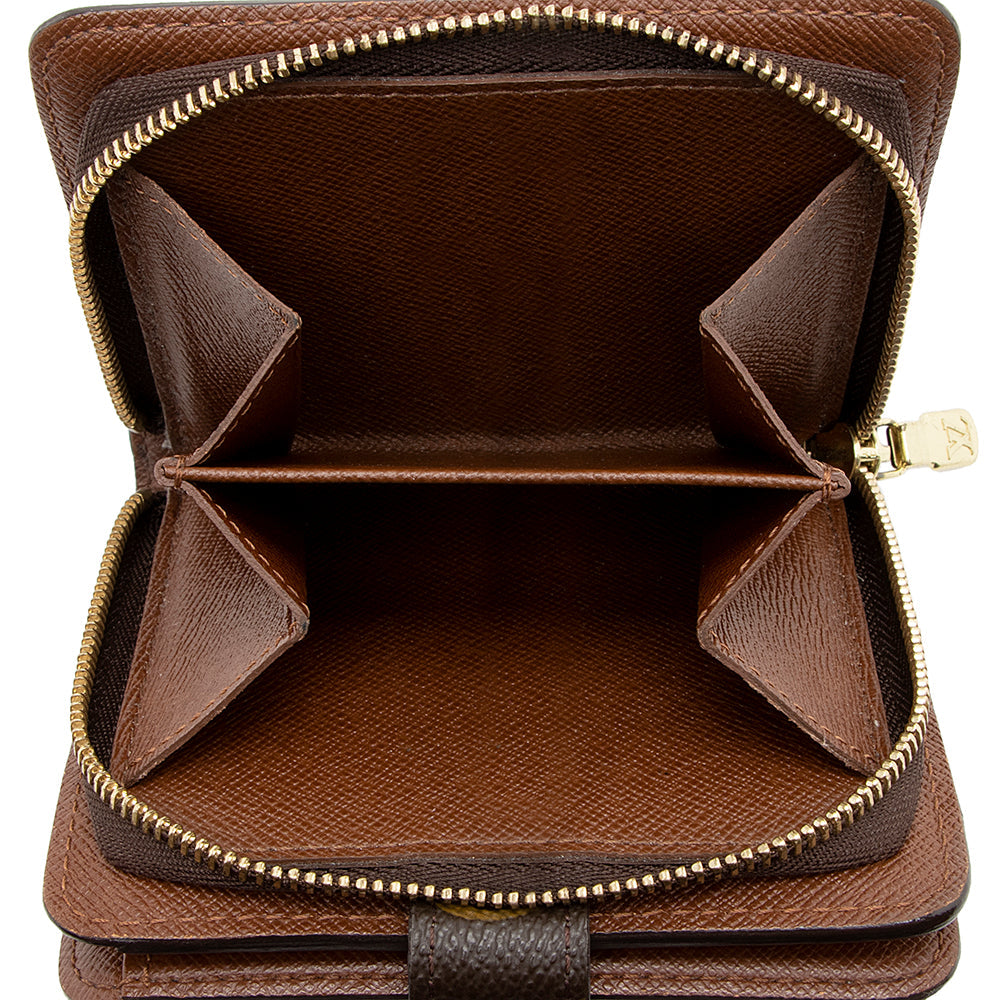 Louis Vuitton Monogram Canvas Zipped Compact Wallet (SHF-15997)
