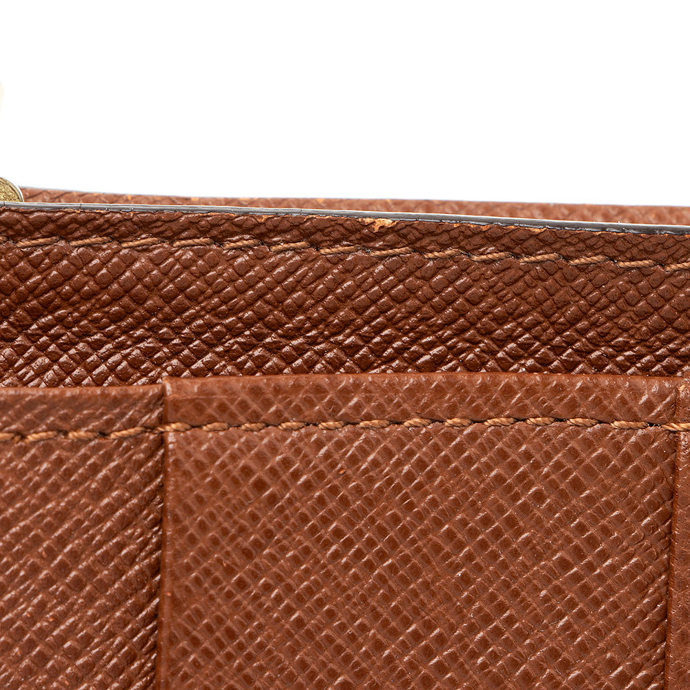 Louis Vuitton Monogram Canvas Zipped Compact Wallet (SHF-19780)