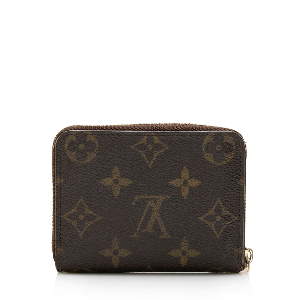 Louis Vuitton Monogram Canvas Zippy Coin Wallet (SHF-14653)