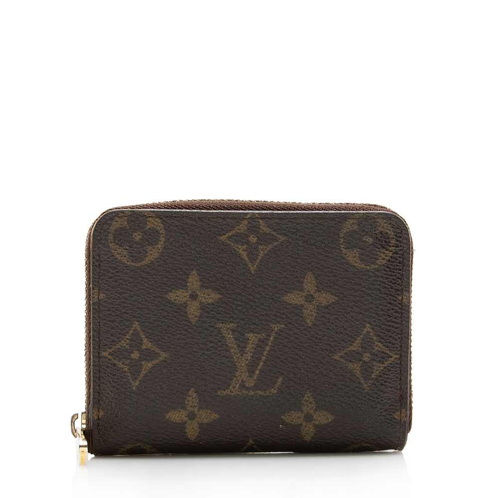 Louis Vuitton Monogram Canvas Zippy Coin Wallet (SHF-14653)
