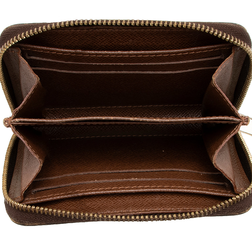 Louis Vuitton Monogram Canvas Zippy Coin Wallet (SHF-14653)