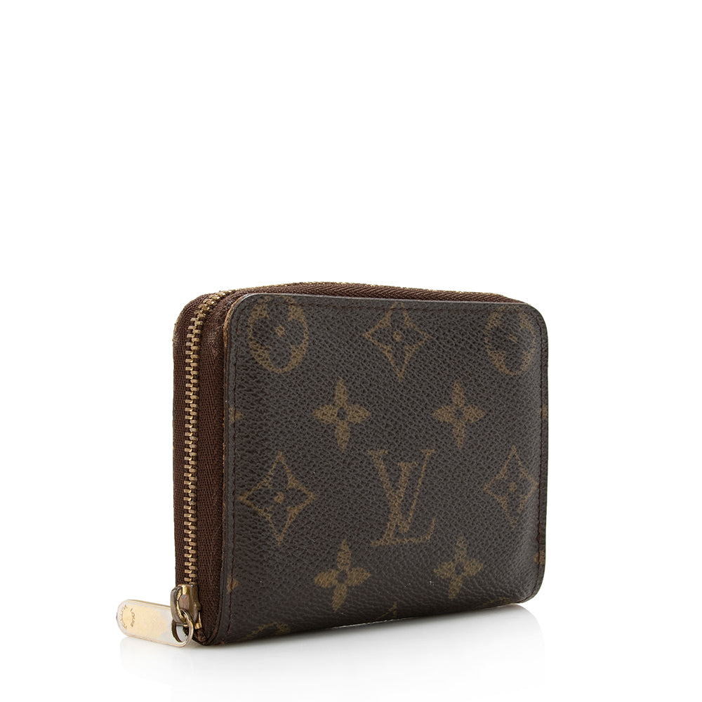 Louis Vuitton Monogram Canvas Zippy Coin Wallet (SHF-14653)