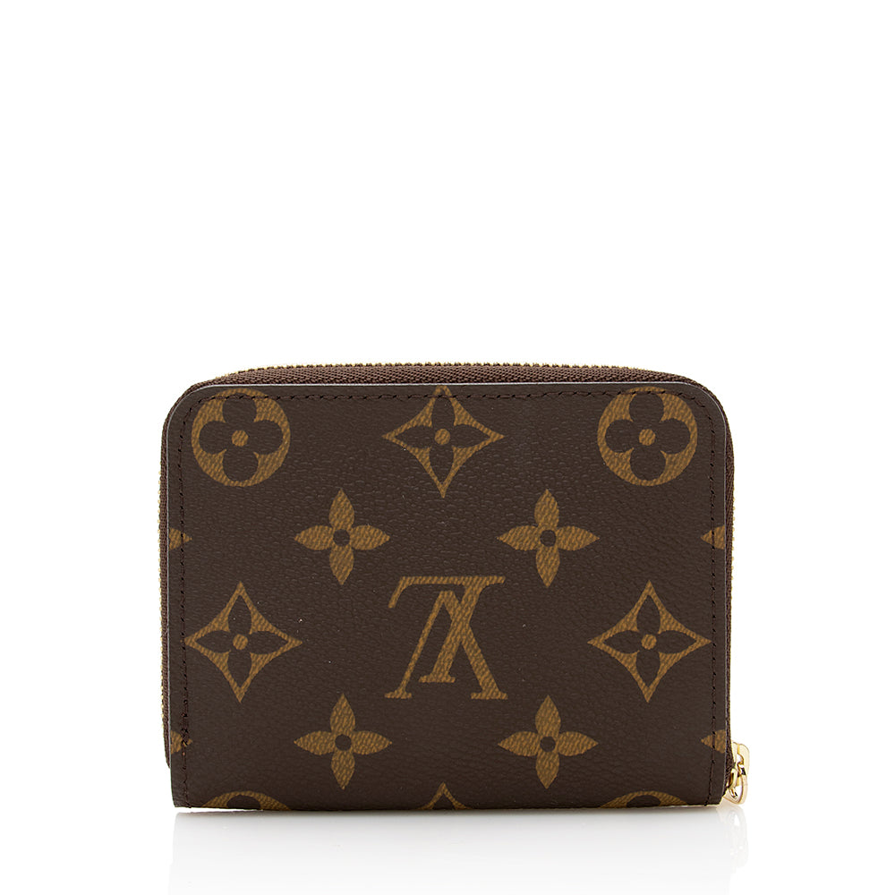 Louis Vuitton Monogram Canvas Zippy Coin Wallet (SHF-22097)