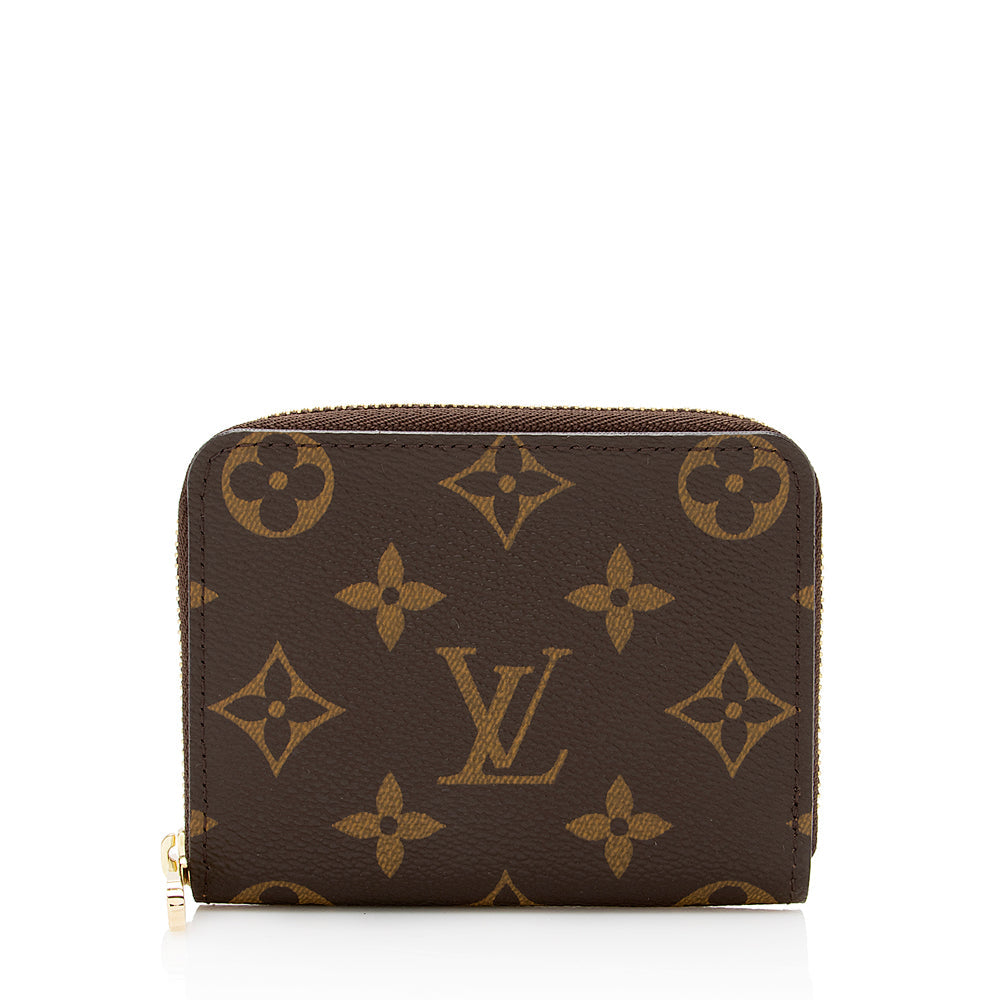 Louis Vuitton Monogram Canvas Zippy Coin Wallet (SHF-22097)