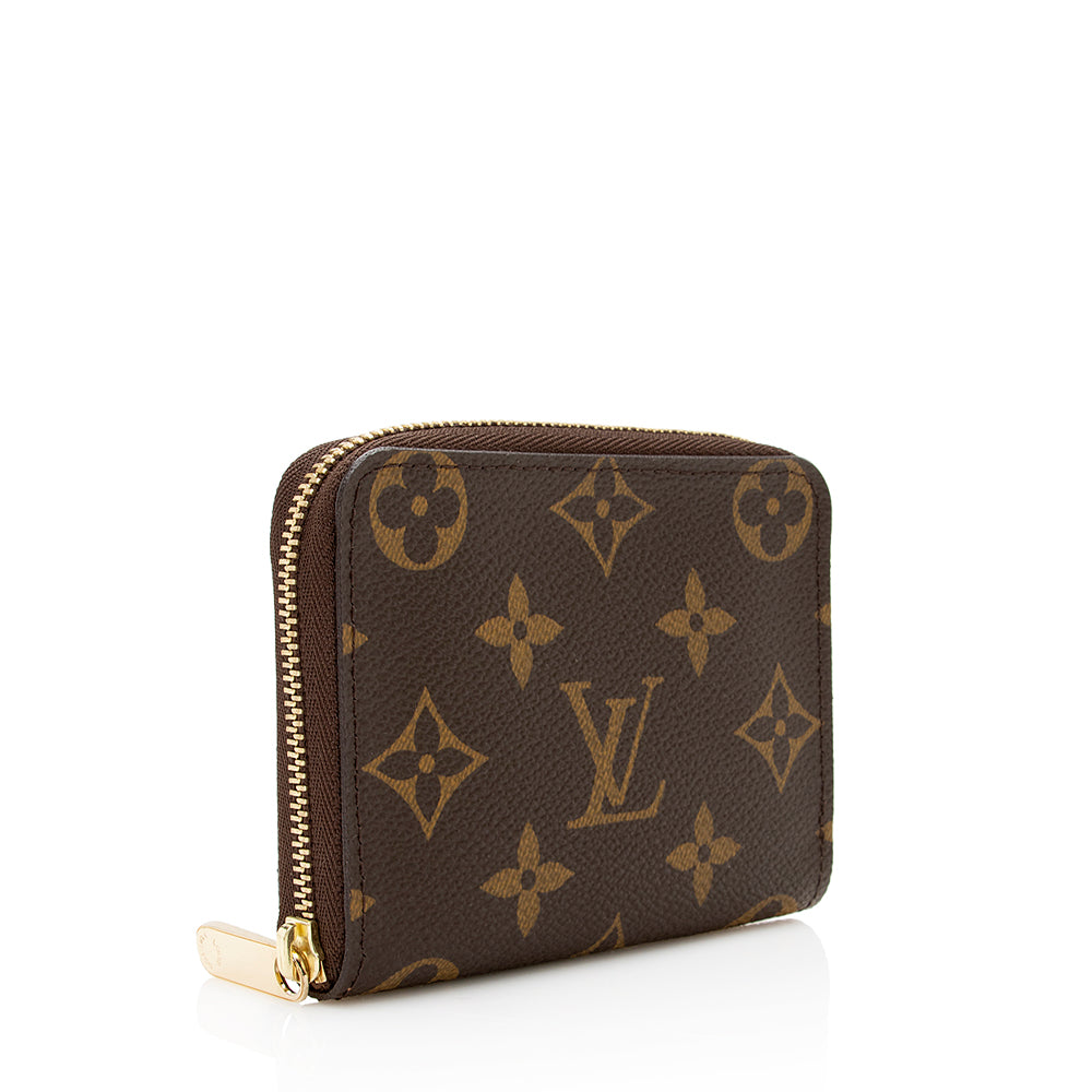 Louis Vuitton Monogram Canvas Zippy Coin Wallet (SHF-22097)