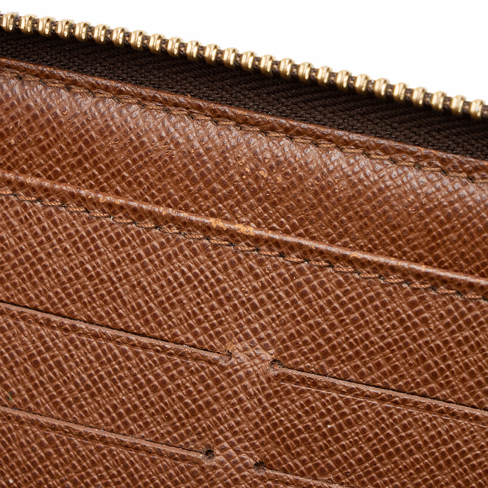 Louis Vuitton Monogram Canvas Zippy Organizer Wallet (SHF-16253)