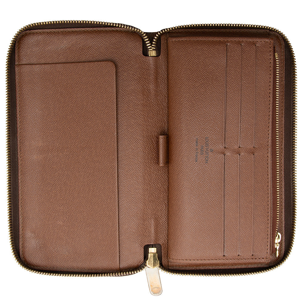 Louis Vuitton Monogram Canvas Zippy Organizer Wallet (SHF-16253)