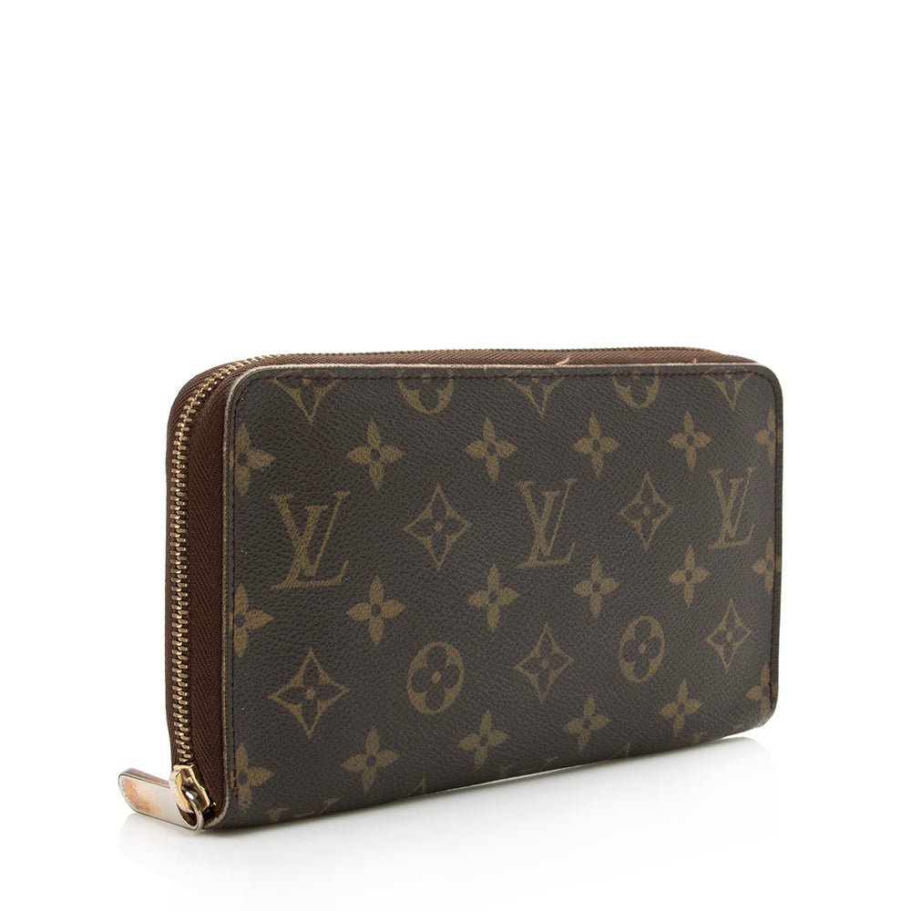 Louis Vuitton Monogram Canvas Zippy Organizer Wallet (SHF-16253)