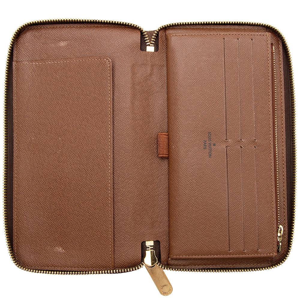 Louis Vuitton Monogram Canvas Zippy Organizer Wallet (SHF-19766)