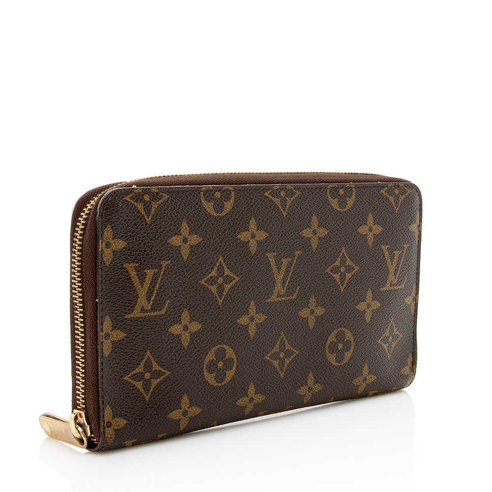 Louis Vuitton Monogram Canvas Zippy Organizer Wallet (SHF-19766)