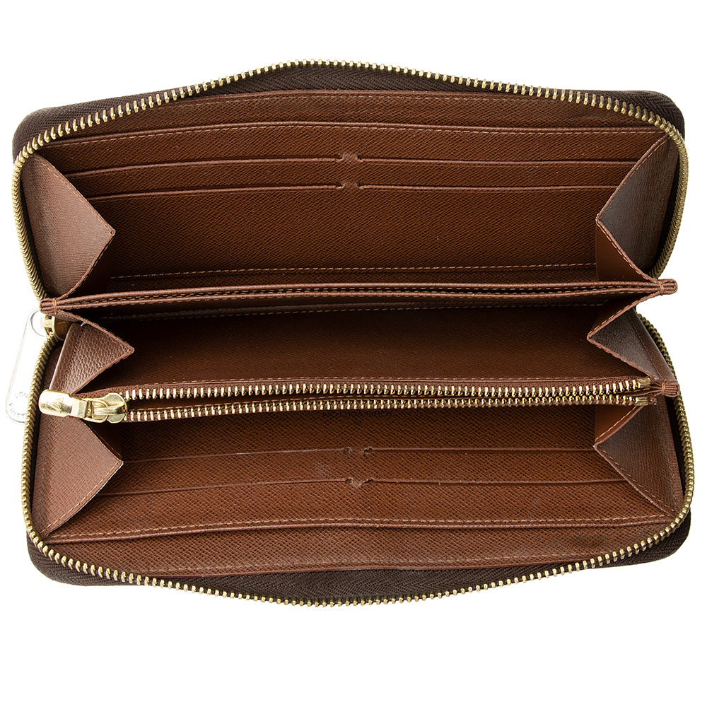 Louis Vuitton Monogram Canvas Zippy Wallet (SHF-20461)