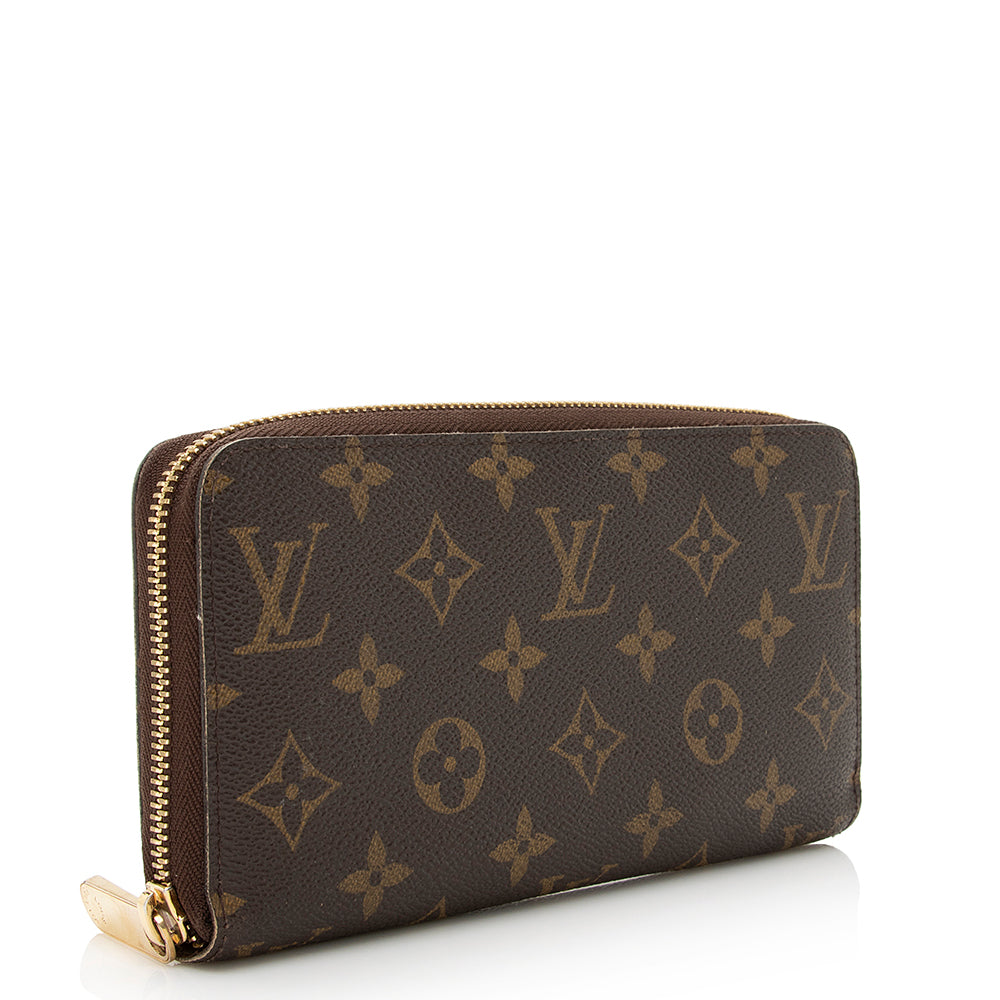Louis Vuitton Monogram Canvas Zippy Wallet (SHF-21989)