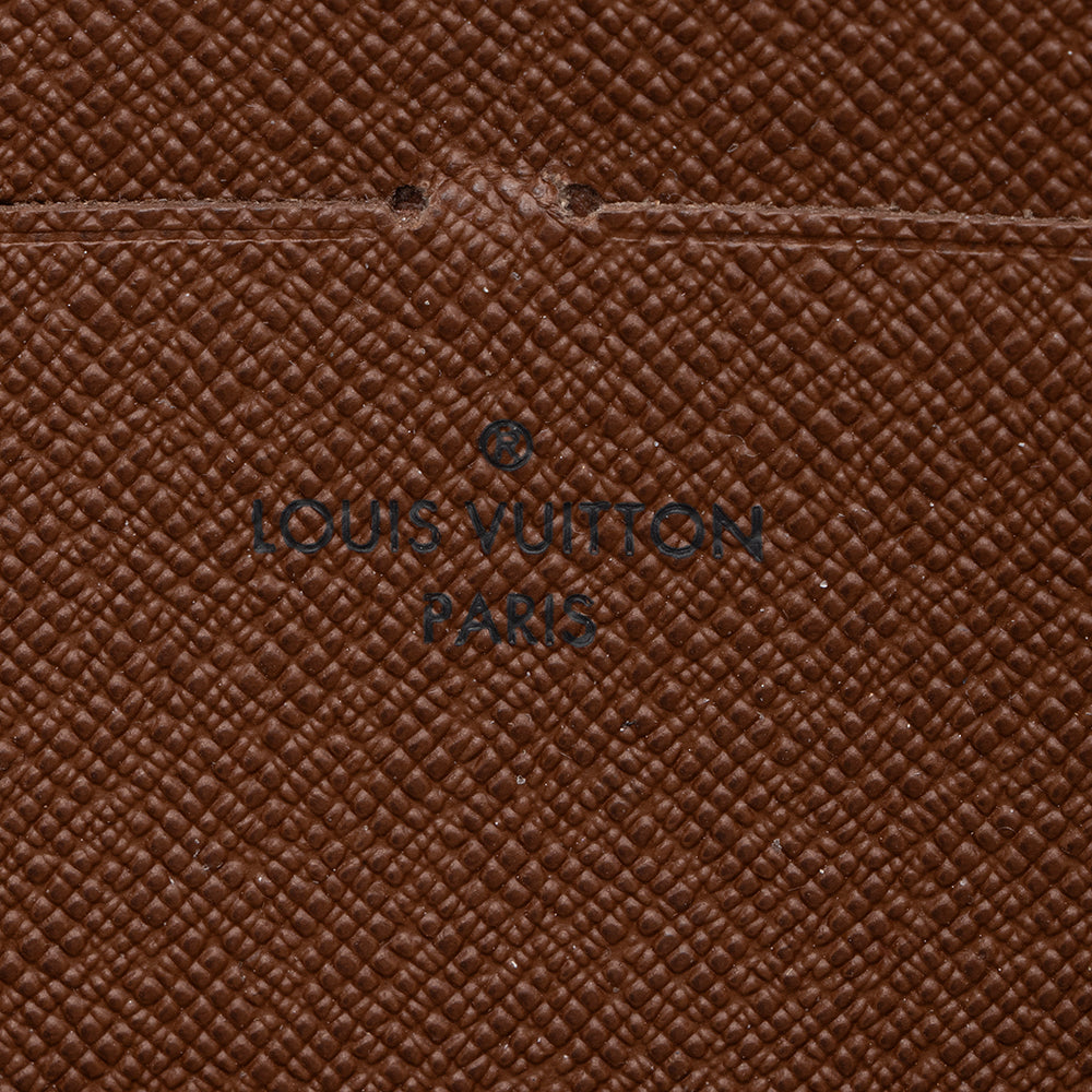 Louis Vuitton Monogram Canvas Zippy Wallet (SHF-23443)