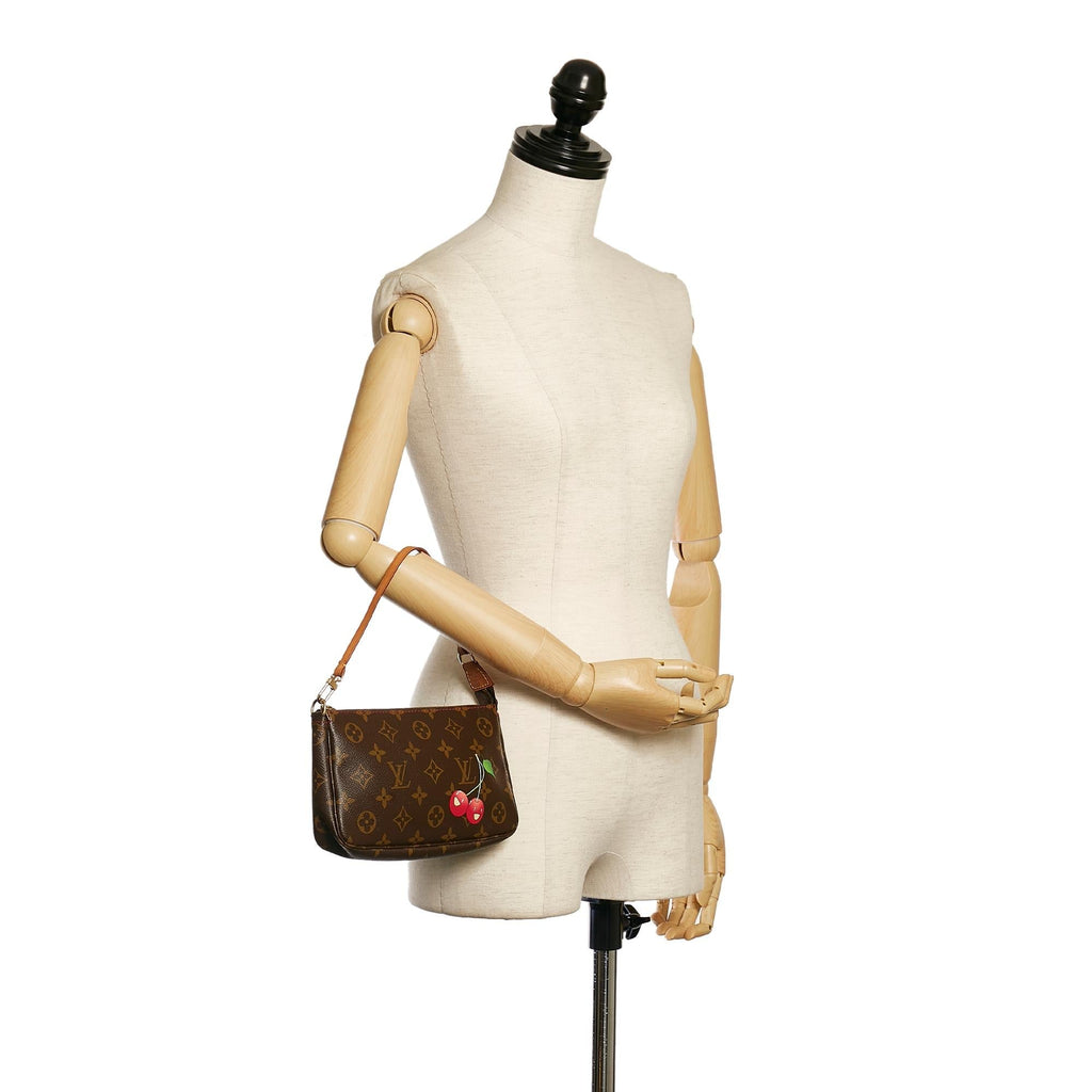 Louis Vuitton Monogram Cerises Pochette Accessoires Takashi Murakami (SHG-34204)