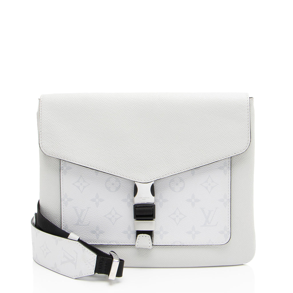 Louis Vuitton Monogram Chalk Taiga Leather Outdoor Flap Messenger