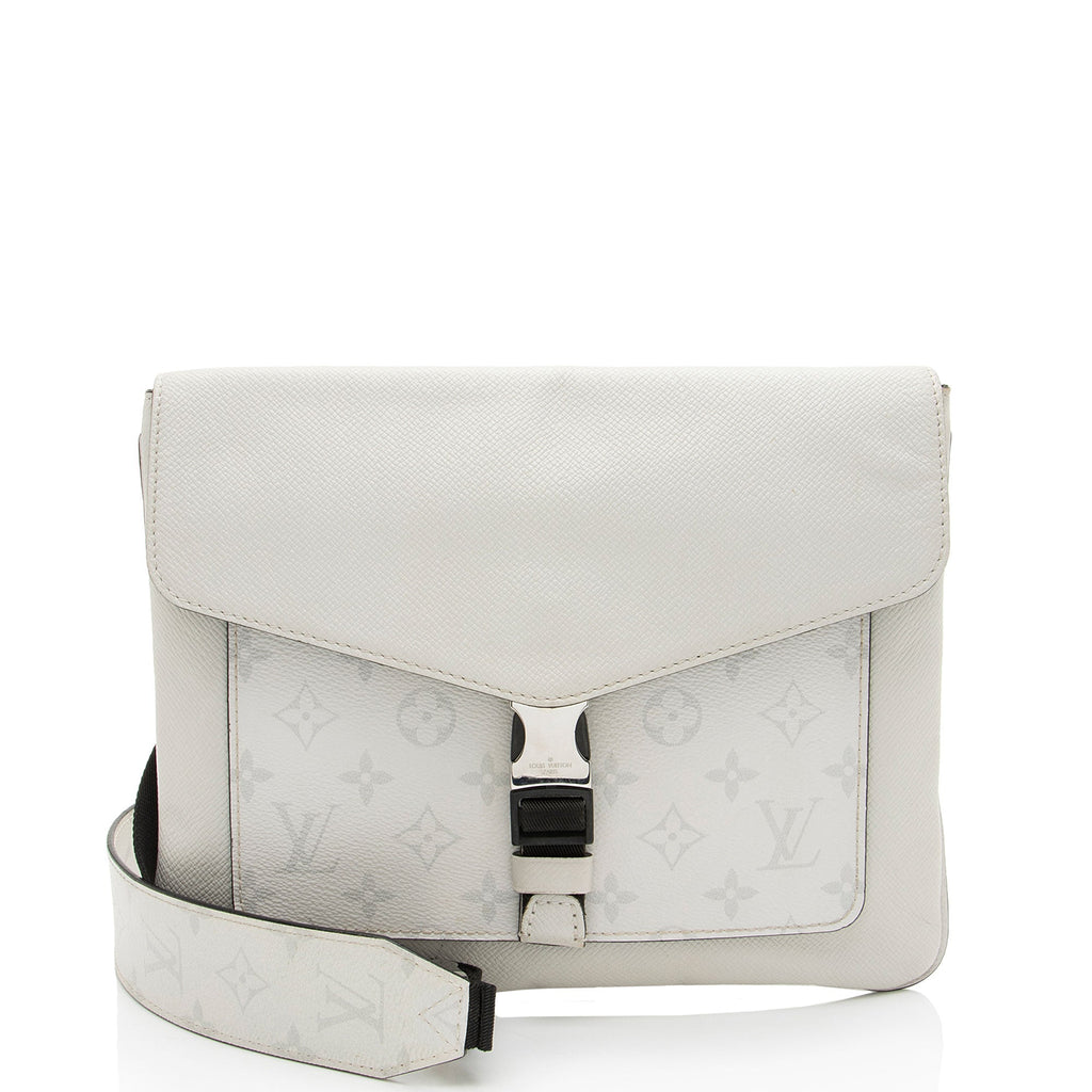 Louis Vuitton Monogram Chalk Taiga Leather Outdoor Flap Messenger