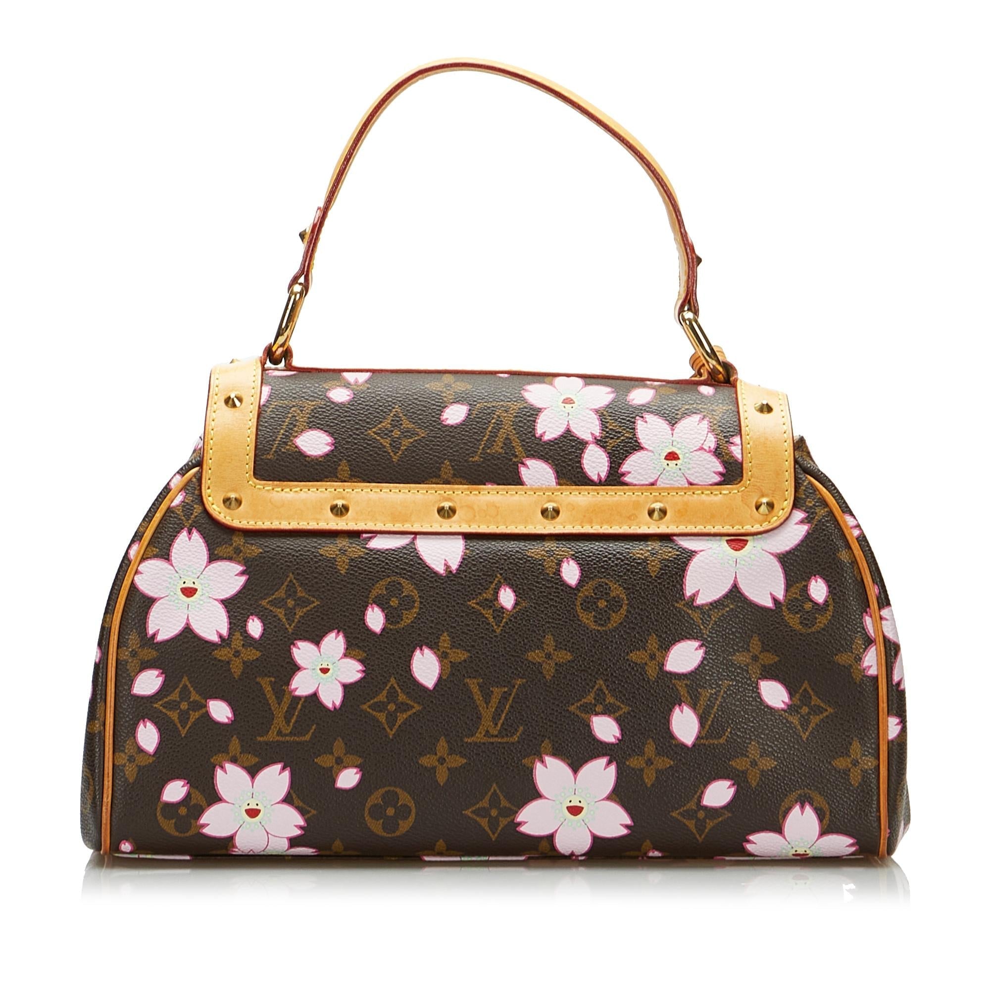 Louis Vuitton Monogram Cherry Blossom Sac Retro Takashi Murakami (SHG-CSyakF)