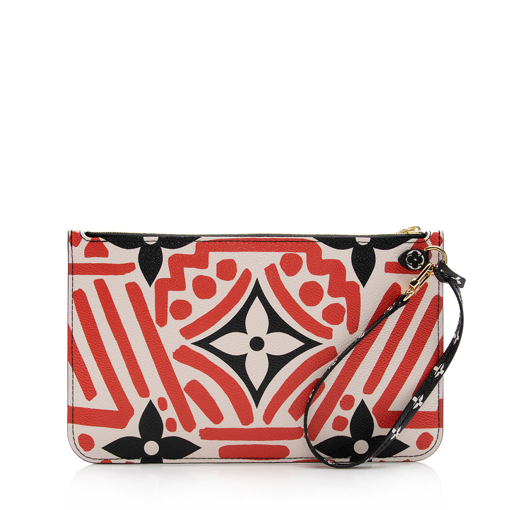 Louis Vuitton Monogram Crafty Neverfull MM Pochette (SHF-16845)