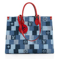 Louis Vuitton Monogram Damier Denim Onthego GM Tote (SHF-18892)