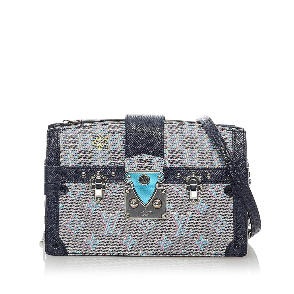 Louis Vuitton Monogram Damier Pop Trunk Clutch (SHG-eHXZKA)