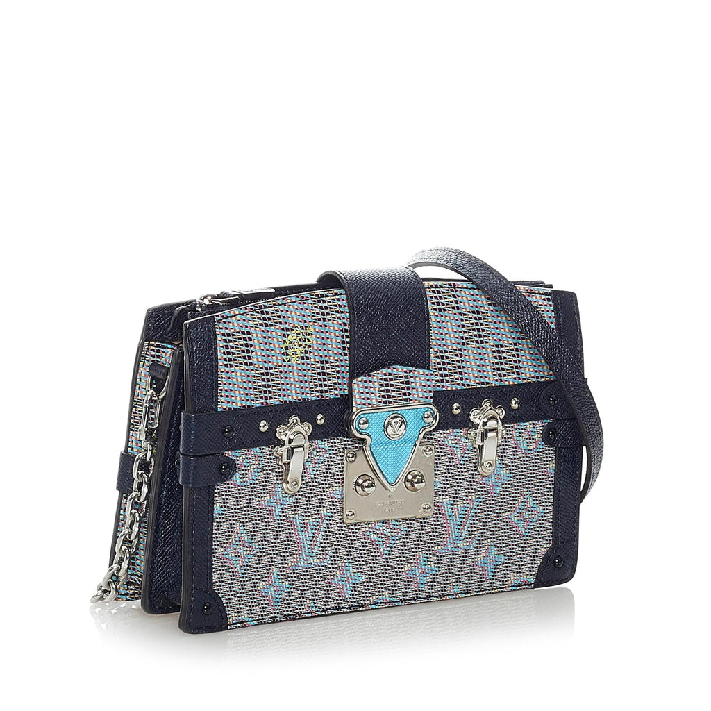Louis Vuitton Monogram Damier Pop Trunk Clutch (SHG-eHXZKA)