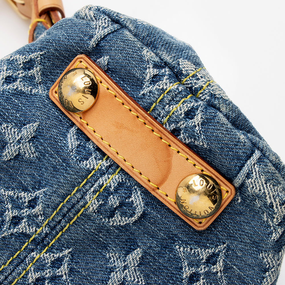 Louis Vuitton Monogram Denim Baggy PM Shoulder Bag (SHF-21936)