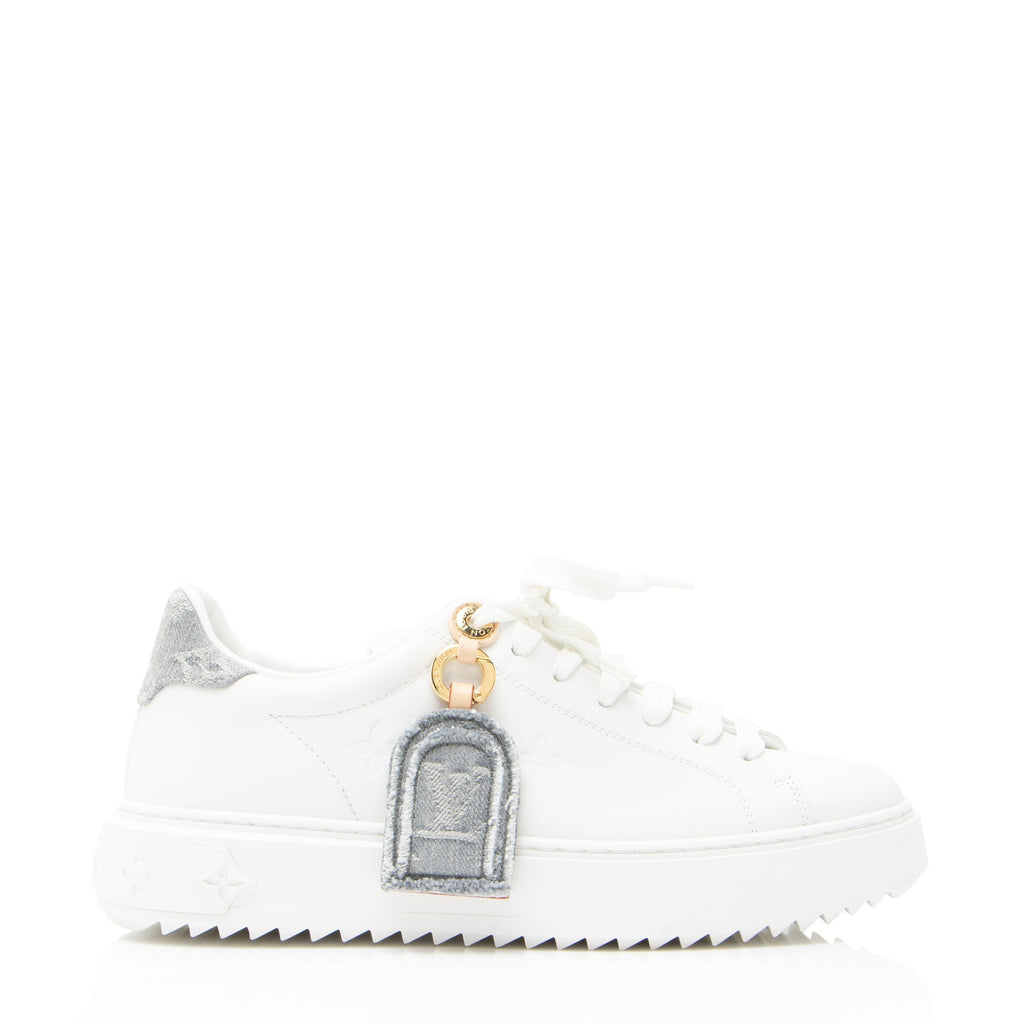Louis Vuitton Monogram Denim Calfskin Time Out Sneakers - Size 9 / 39