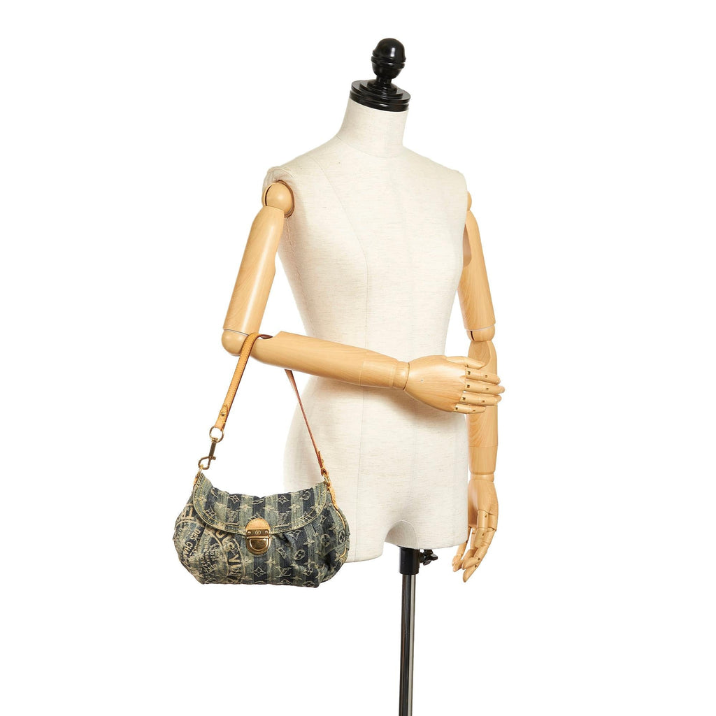 Louis Vuitton Monogram Denim Mini Pleaty Raye (SHG-33432)