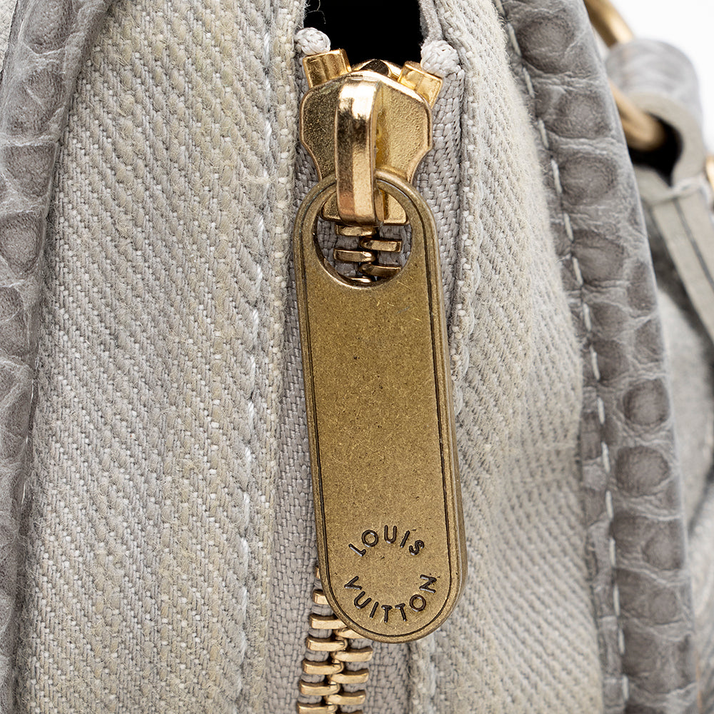 Louis Vuitton Monogram Denim Neo Cabby MM Satchel (SHF-18797)